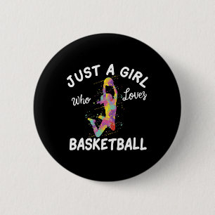 Badge Rond 5 Cm Juste Une Fille Qui Aime La Fille De Basket