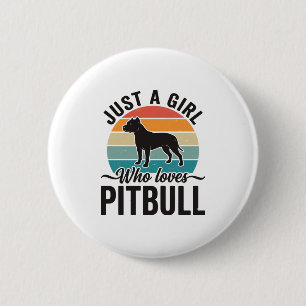 Badge Rond 5 Cm Juste une fille qui aime le design de chien vintag