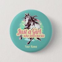 Juste Une Fille Qui Aime Les Chevaux Aquarelle Vin