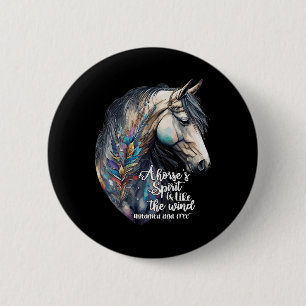 Badge Rond 5 Cm Juste Une Fille Qui Aime Les Chevaux Co. Femmes No