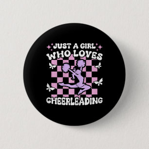 Badge Rond 5 Cm Juste une fille qui aime les filles de cheerleadin