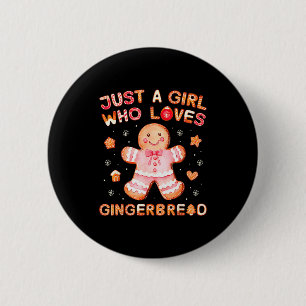 Badge Rond 5 Cm Juste Une Fille Qui Aime L'Homme En Pain D'Épice D