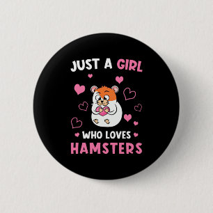 Badge Rond 5 Cm Juste Une Fille Qui Aime Mes Hamsters
