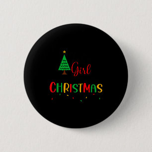 Badge Rond 5 Cm Juste une fille qui aime Noël, femmes, filles, enf