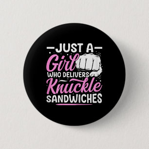 Badge Rond 5 Cm Juste une fille qui livre des sandwichs de concomb