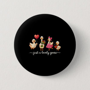 Badge Rond 5 Cm Juste une oie adorable oie mignonne et idiote pour