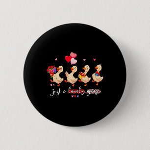 Badge Rond 5 Cm Juste une oie adorable, une équipe d'animaux migno