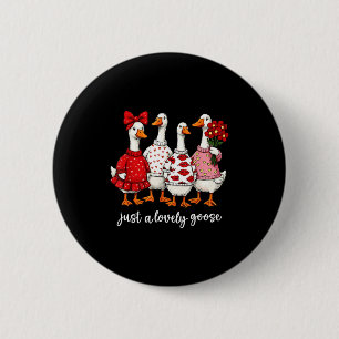 Badge Rond 5 Cm Juste une oie adorable, une oie mignonne et idiote