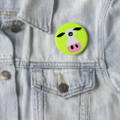Badge Rond 5 Cm Juste une vache (En situation)