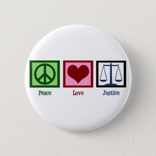 Badge Rond 5 Cm Justice de l'amour pour la paix