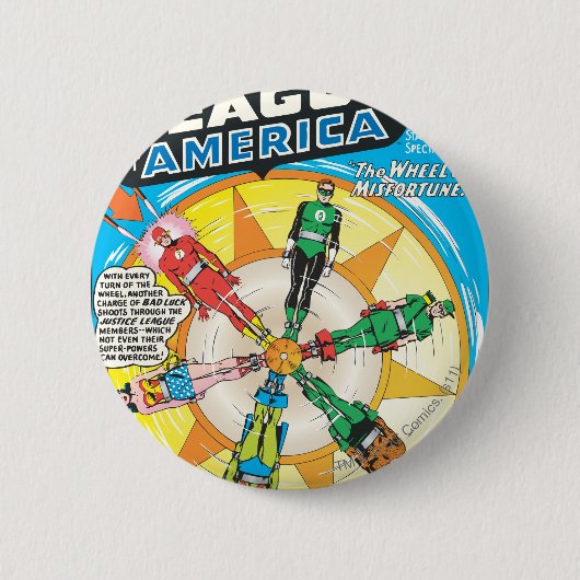 Badge Rond 5 Cm Justice League of America Numéro 6 - Sept (Devant)