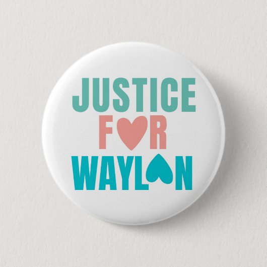 Badge Rond 5 Cm Justice Pour Bouton Waylon (Devant)