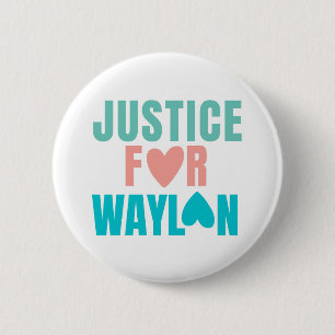 Badge Rond 5 Cm Justice Pour Bouton Waylon