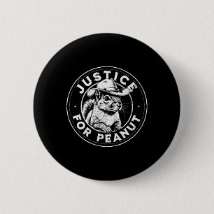 Badge Rond 5 Cm Justice Pour L'Arachide L'Écureuil - P’nut Pnut Pe