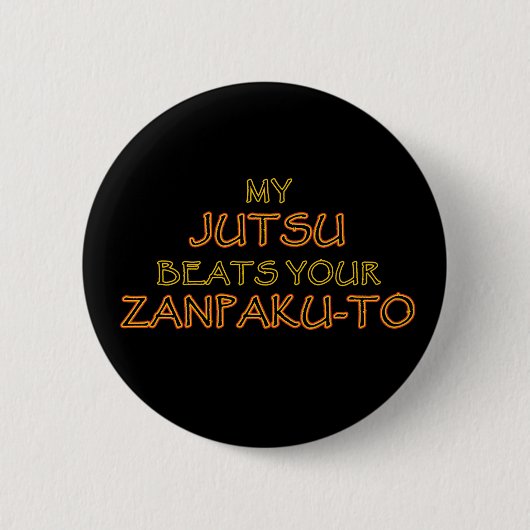 Badge Rond 5 Cm Jutsu vs Zanpaku-to Pins et Boutons (Devant)