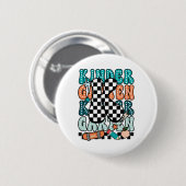 Badge Rond 5 Cm K Kindergarten Teacher Checkered Back To School Ki (Devant & derrière)