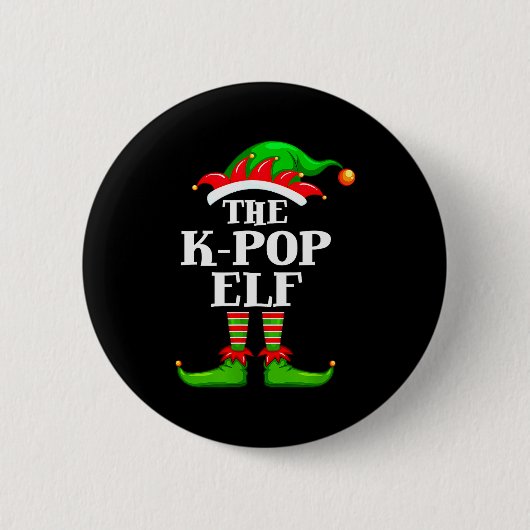 Badge Rond 5 Cm K-p Elf Matching Family Group Christmas Party Pyja (Devant)