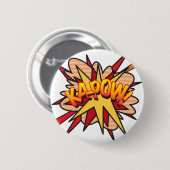 Badge Rond 5 Cm KA-POW Fun Retro Comic Book Pop Art (Devant & derrière)