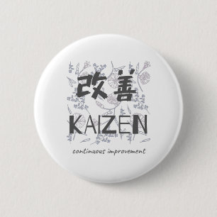Badge Rond 5 Cm Kaizen - Amélioration continue