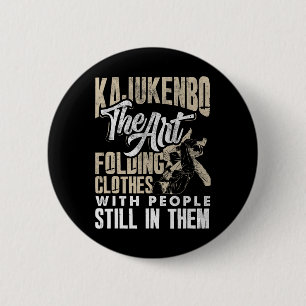 Badge Rond 5 Cm Kajukenbo Art Plier Vêtements Avec Les Gens Karate