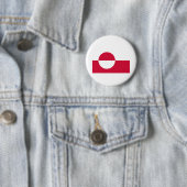 Badge Rond 5 Cm Kalaallit Nunaat - Grønland - Drapeau du Groenland (En situation)