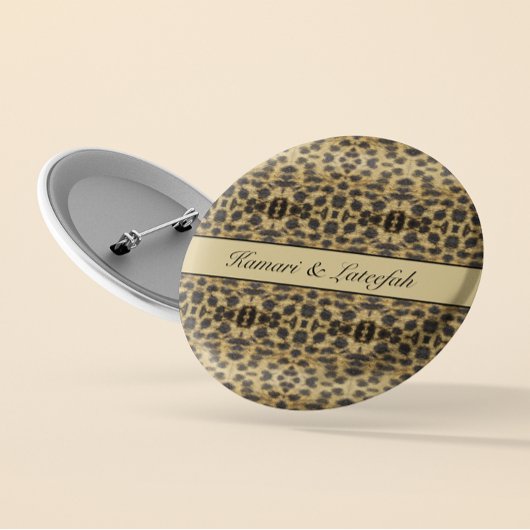 Badge Rond 5 Cm KaleidoCheetah, coutume