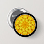 Badge Rond 5 Cm Kaléidoscope de rose jaune (#1) (Devant & derrière)