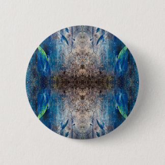 Badge Rond 5 Cm Kaléidoscope joue un mandala légèrement abstrait