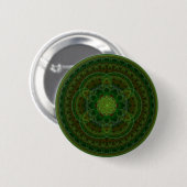Badge Rond 5 Cm Kaléidoscope vert de floraison (Devant & derrière)