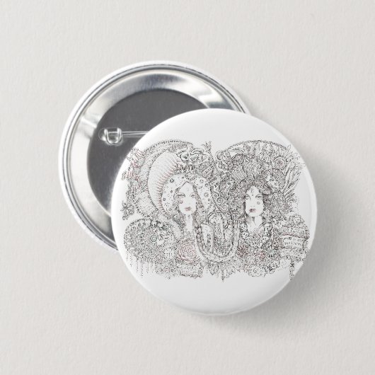 Badge Rond 5 Cm kali et Guadalupe (Devant & derrière)