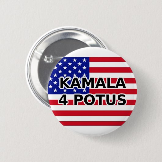 BADGE ROND 5 CM KAMALA 4 POTUS (Devant & derrière)