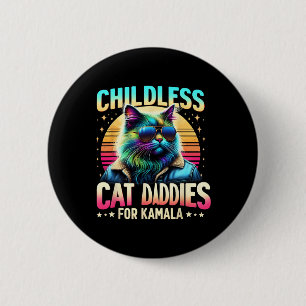 Badge Rond 5 Cm Kamala Des Daddies De Chats Sans Enfants Pour Kama