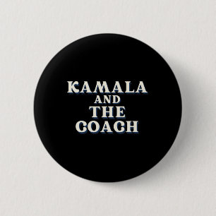 Badge Rond 5 Cm Kamala Et L'Entraîneur De Kamala Harris Tim Walz 2
