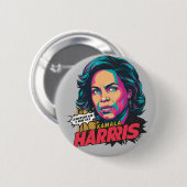 Badge Rond 5 Cm Kamala Harris (Devant & derrière)