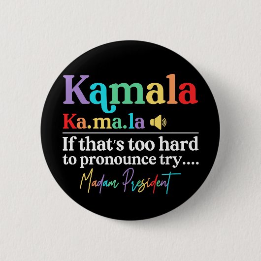 Badge Rond 5 Cm Kamala Harris (Devant)