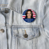 Badge Rond 5 Cm Kamala Harris 2024 (En situation)