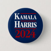Badge Rond 5 Cm Kamala Harris 2024 (Devant)