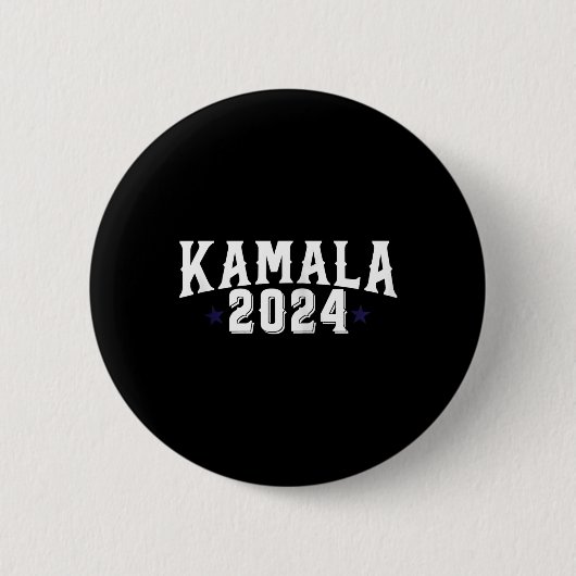 Badge Rond 5 Cm Kamala Harris 2024 Madame la Présidente Election C (Devant)