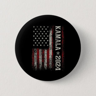 Badge Rond 5 Cm Kamala Harris 2024 Pour La Campagne Électorale