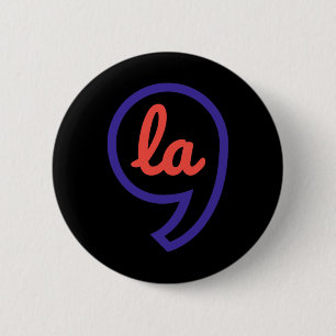 Badge Rond 5 Cm Kamala Harris 2024 Président Comma La Funny