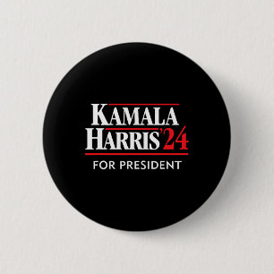 Badge Rond 5 Cm Kamala Harris 24 Pour Président 2024