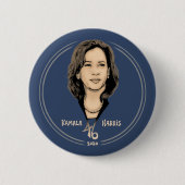Badge Rond 5 Cm Kamala Harris 46 (Devant)