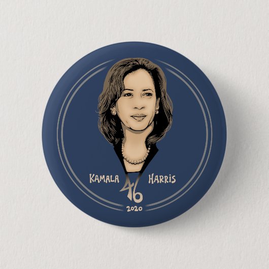 Badge Rond 5 Cm Kamala Harris 46 (Devant)