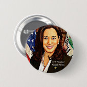 Badge Rond 5 Cm Kamala-Harris-47e-Président-USA_ (Devant & derrière)