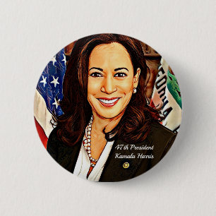Badge Rond 5 Cm Kamala-Harris-47e-Président-USA_