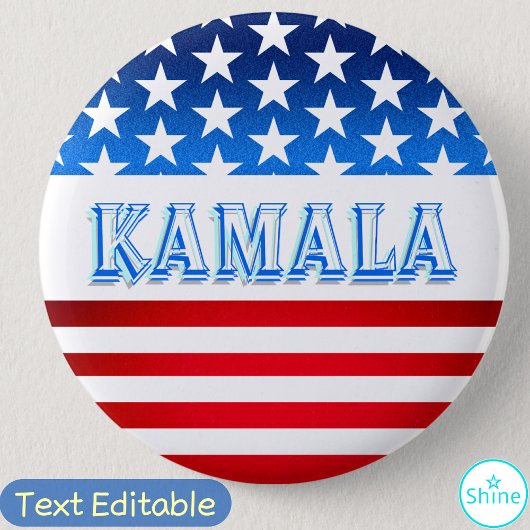 Badge Rond 5 Cm Kamala Harris Campagne électorale Supporter USA Dr