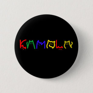 Badge Rond 5 Cm Kamala Harris - Cat Lettering