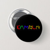 Badge Rond 5 Cm Kamala Harris - Cat Lettering (Devant & derrière)