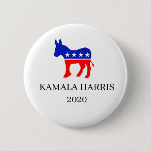 Badge Rond 5 Cm Kamala Harris Démocrate pour le président 2020