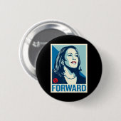 Badge Rond 5 Cm Kamala Harris Forward (Devant & derrière)
